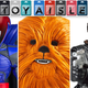 Hasbro's Marvel Legends Animated Mr. Sinister, Pillow Pets Jumboz Chewbacca Pillow, and Medicom's MAFEX The Terminator T-800.